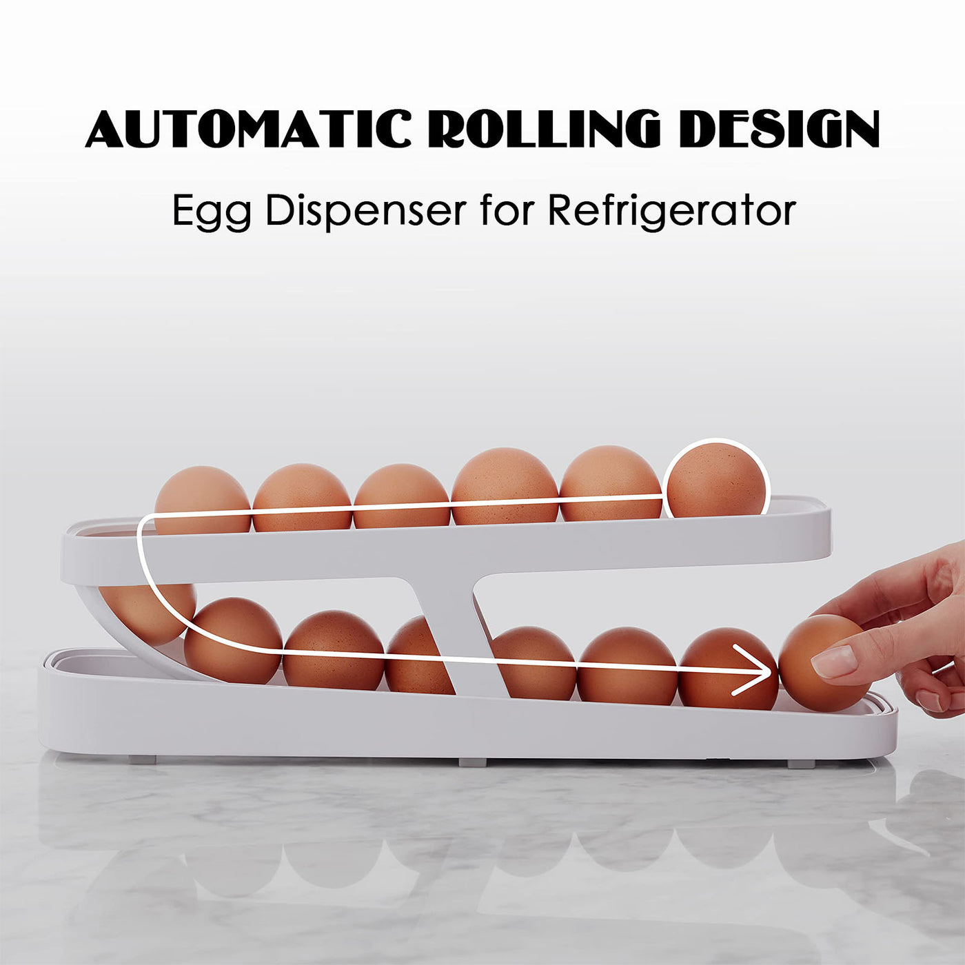 Automatic Egg Scrolling Storage Rack