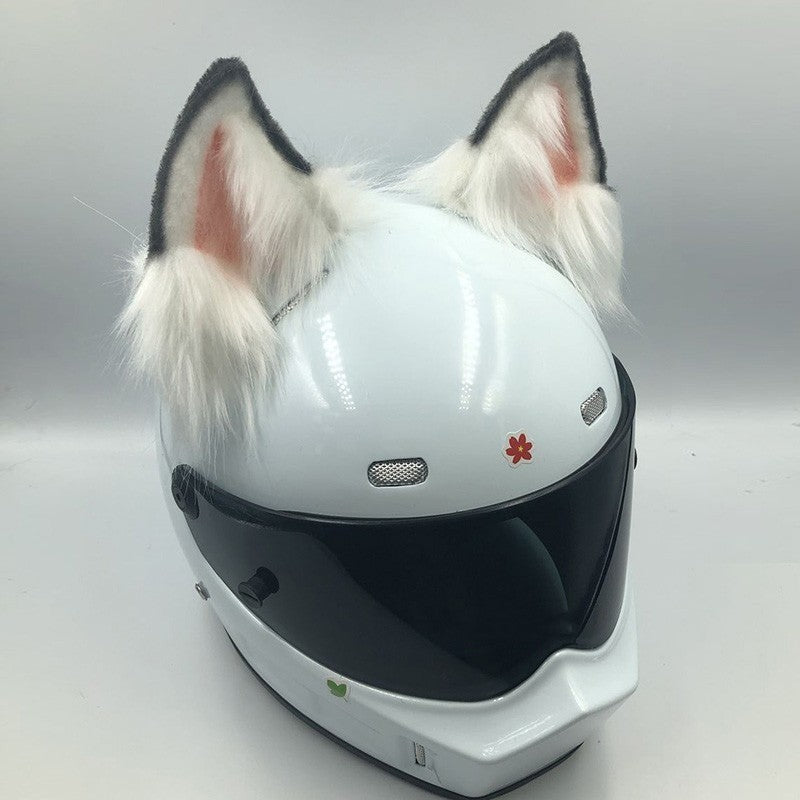 Helmet Ornaments Cat Ears Beast Ears Motorcycle Electric Bike Female