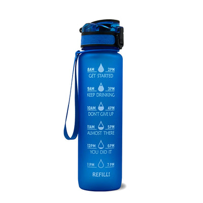 1L Motivational Tritan Water Bottle with Time Marker