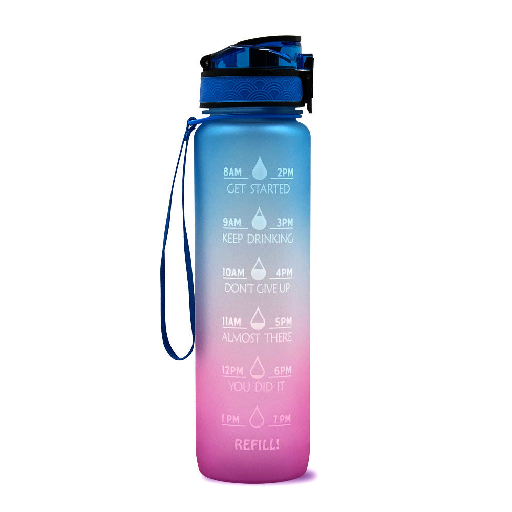 1L Motivational Tritan Water Bottle with Time Marker