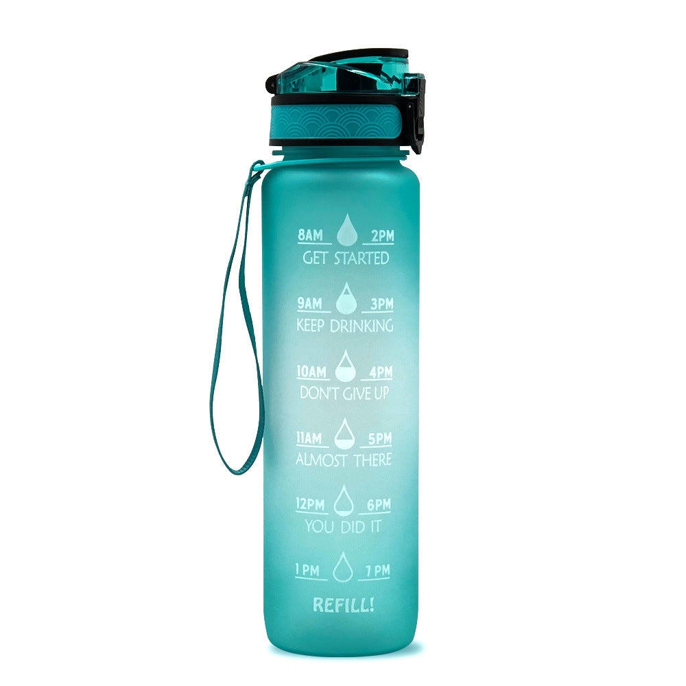 1L Motivational Tritan Water Bottle with Time Marker