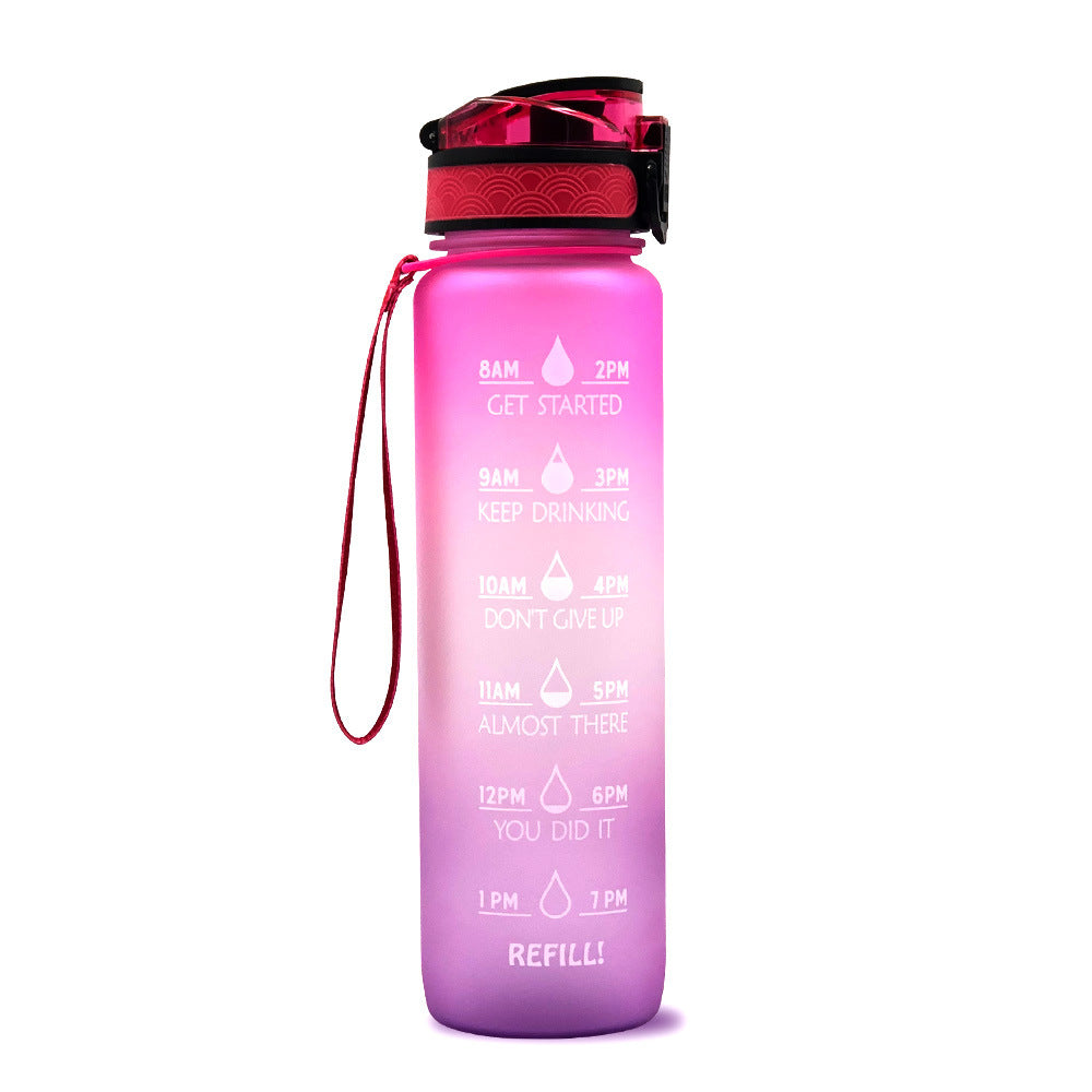 1L Motivational Tritan Water Bottle with Time Marker