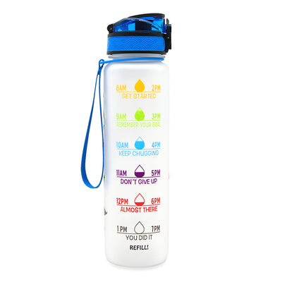 1L Motivational Tritan Water Bottle with Time Marker