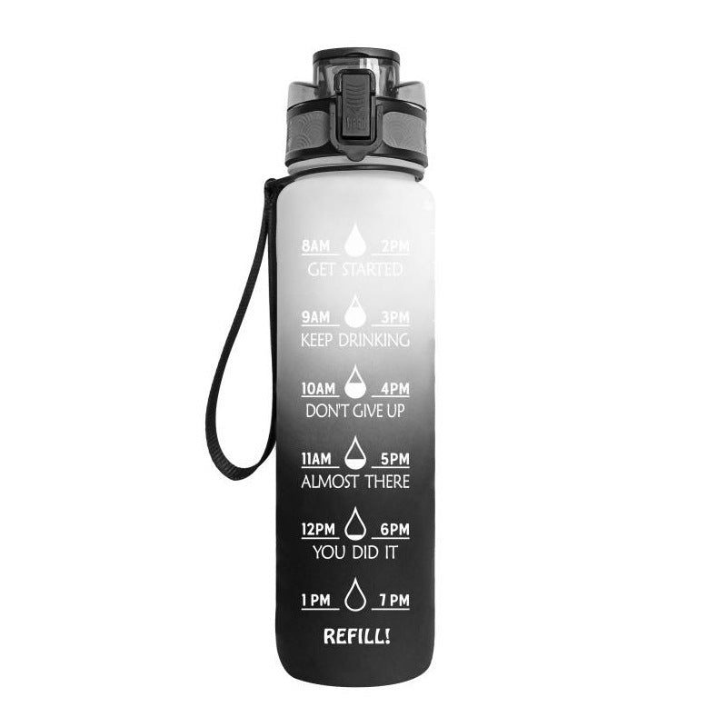 1L Motivational Tritan Water Bottle with Time Marker