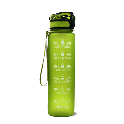 1L Motivational Tritan Water Bottle with Time Marker