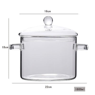 Glass Mini Soup Pot for Stove