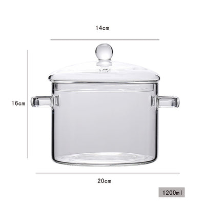 Glass Mini Soup Pot for Stove