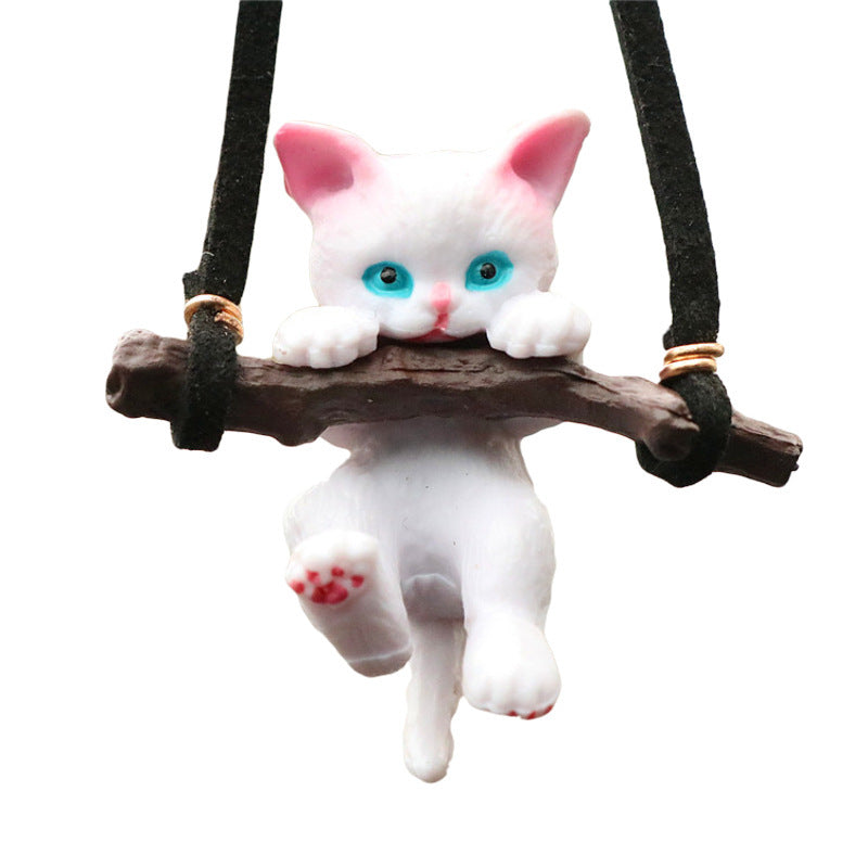 Cute Cat Rearview Mirror Pendant