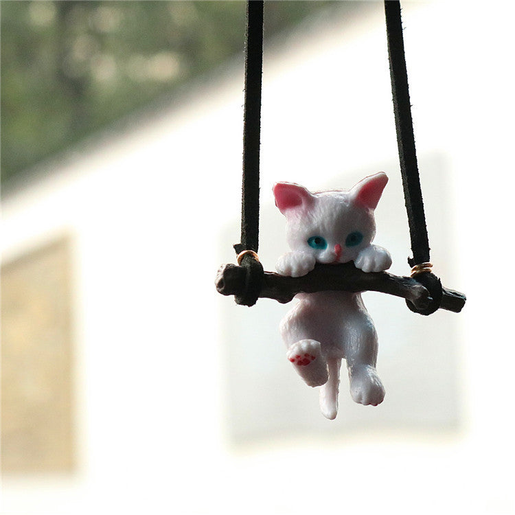 Cute Cat Rearview Mirror Pendant