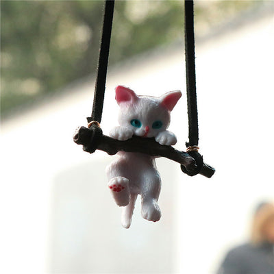 Cute Cat Rearview Mirror Pendant