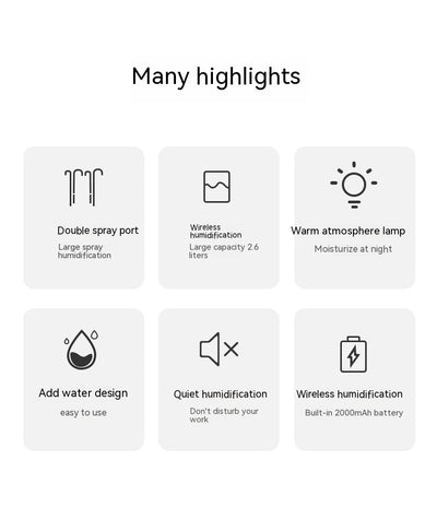 बड़ी क्षमता वाला डबल स्प्रे ह्यूमिडिफायर 26L एम्बिएंस लाइट कमर्शियल पोर्टेबल वाटर रिप्लेसमेंट