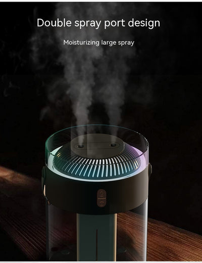 Large Capacity Double Spray Humidifier 26L Ambience Light Commercial Portable Water Replacement