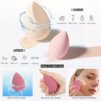 4-Piece Professional Makeup Sponge Set