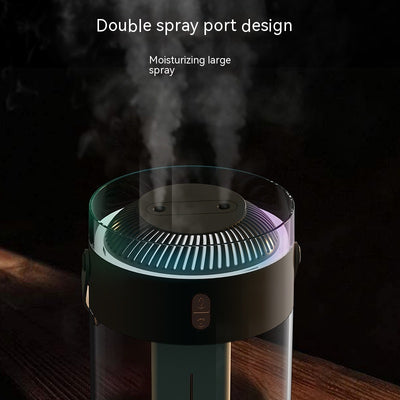 Large Capacity Double Spray Humidifier 26L Ambience Light Commercial Portable Water Replacement