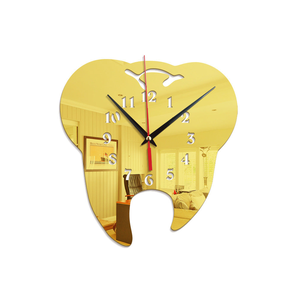 Acrylic Tooth Shape Wall Clock