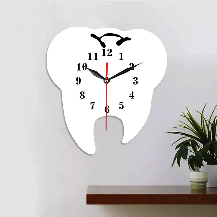 Acrylic Tooth Shape Wall Clock