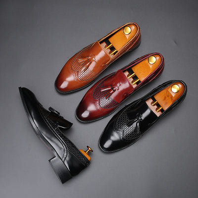 Plus cashmere Business Leather Shoes Men