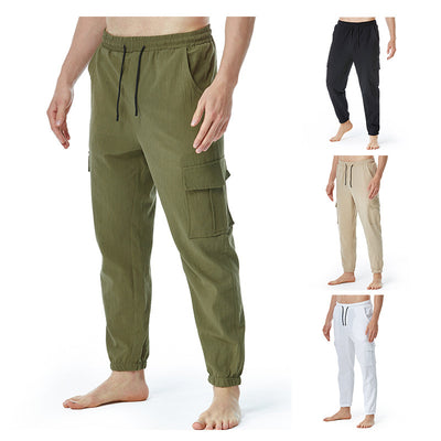 Summer Men's Solid Color Loose Casual Pants