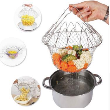 Stainless Steel Foldable Fry Basket