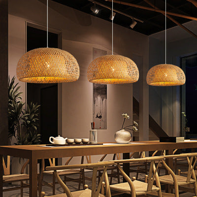 Bamboo Woven Japanese Pastoral Chandelier