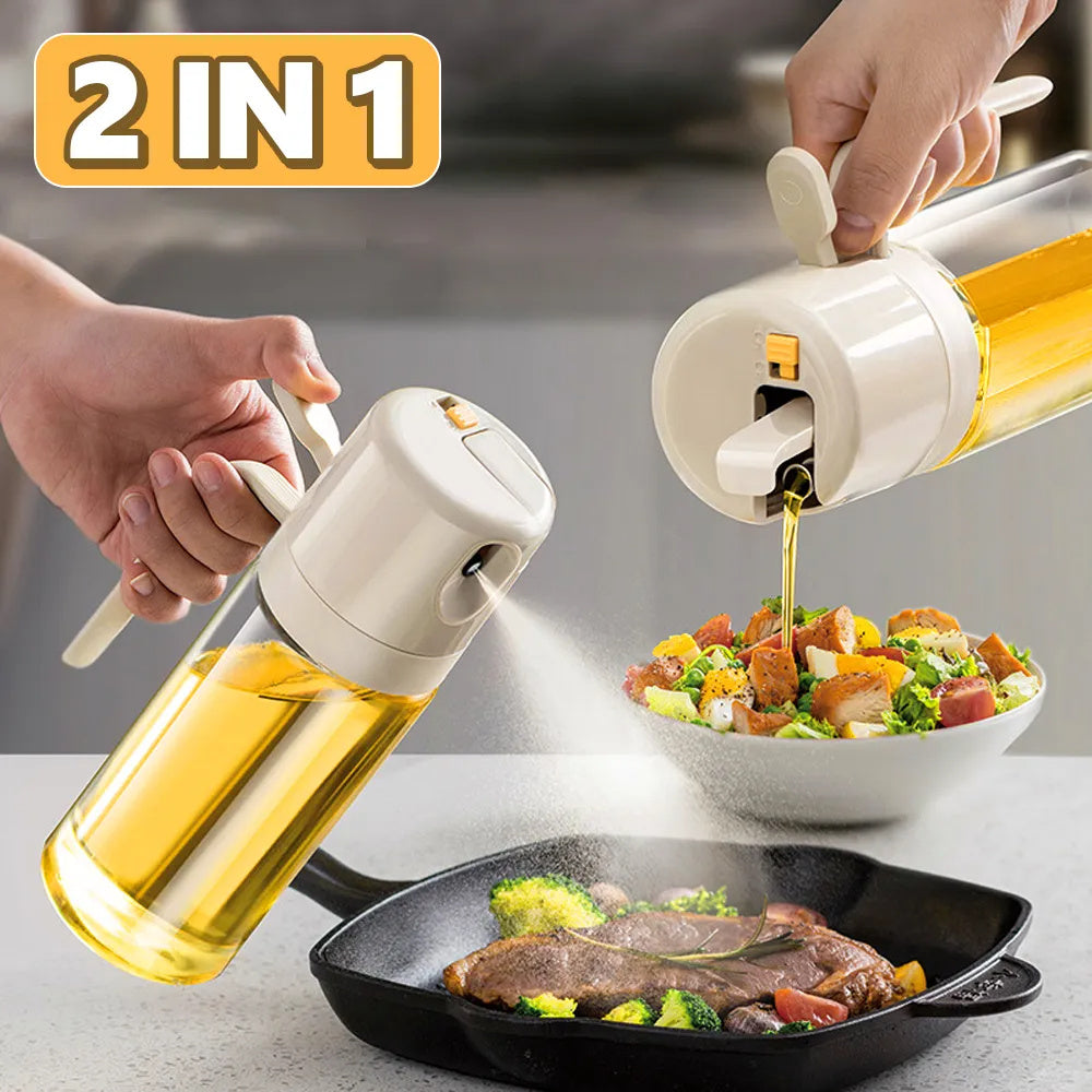 2-in-1 Oil Sprayer & Dispenser Bottle