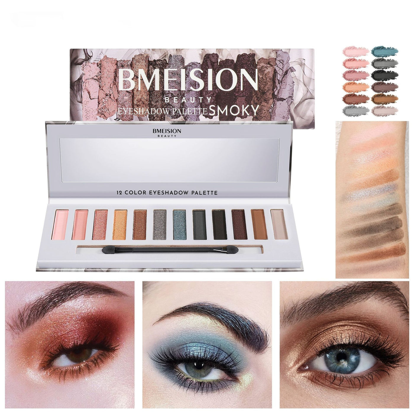 Eye Shadow Earth Color Smoky Makeup Shimmer Matte