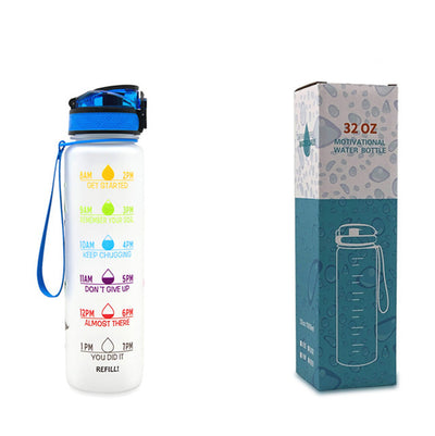 1L Motivational Tritan Water Bottle with Time Marker