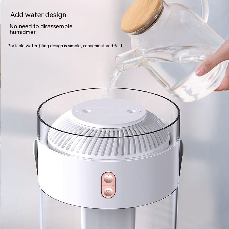 Large Capacity Double Spray Humidifier 26L Ambience Light Commercial Portable Water Replacement