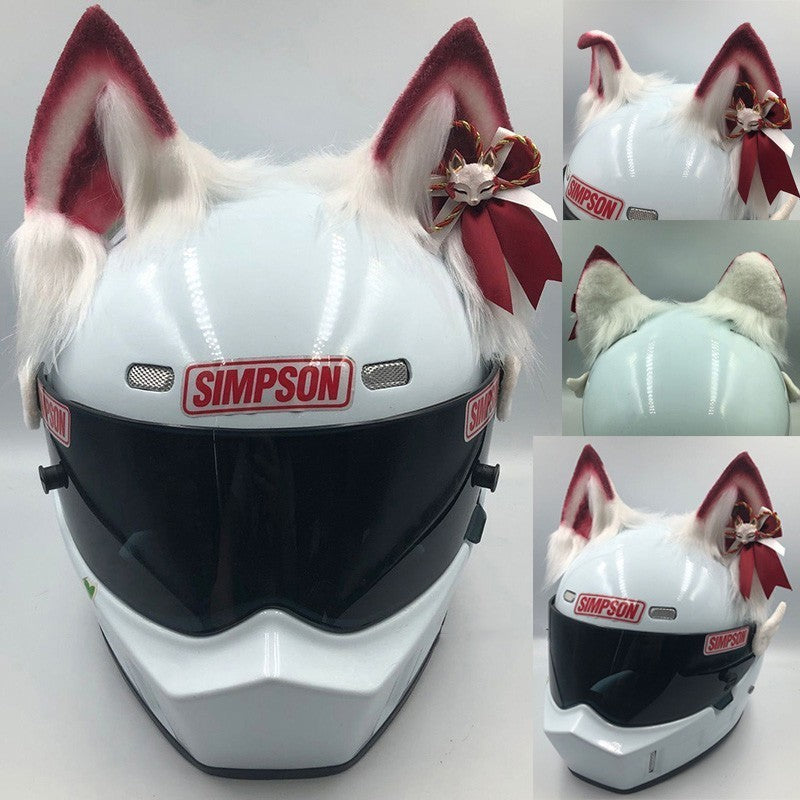 Helmet Ornaments Cat Ears Beast Ears Motorcycle Electric Bike Female