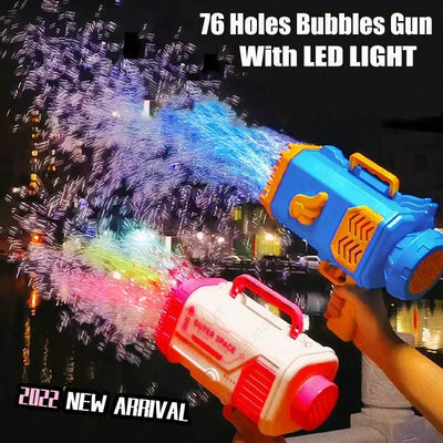 Rocket Bubble Gun with Lights (69 Holes)