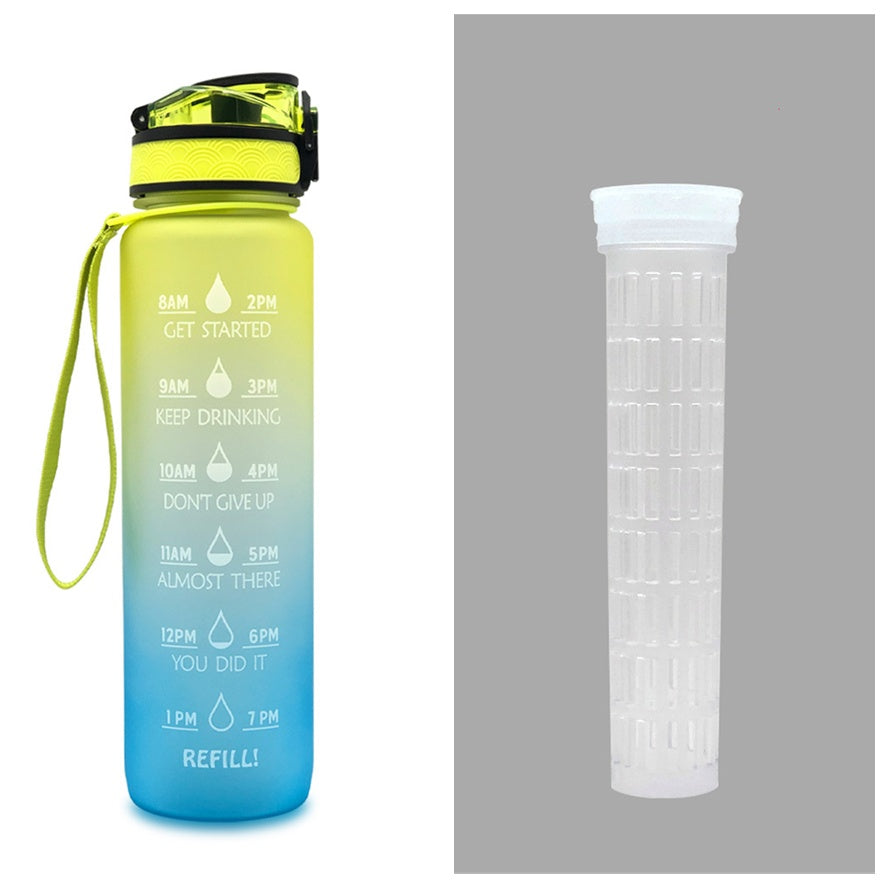 1L Motivational Tritan Water Bottle with Time Marker