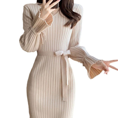 Bell Sleeve Knitted Dress