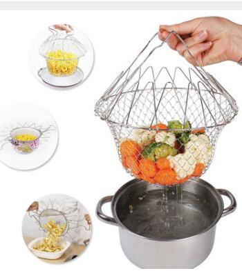 Stainless Steel Foldable Fry Basket