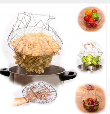 Stainless Steel Foldable Fry Basket