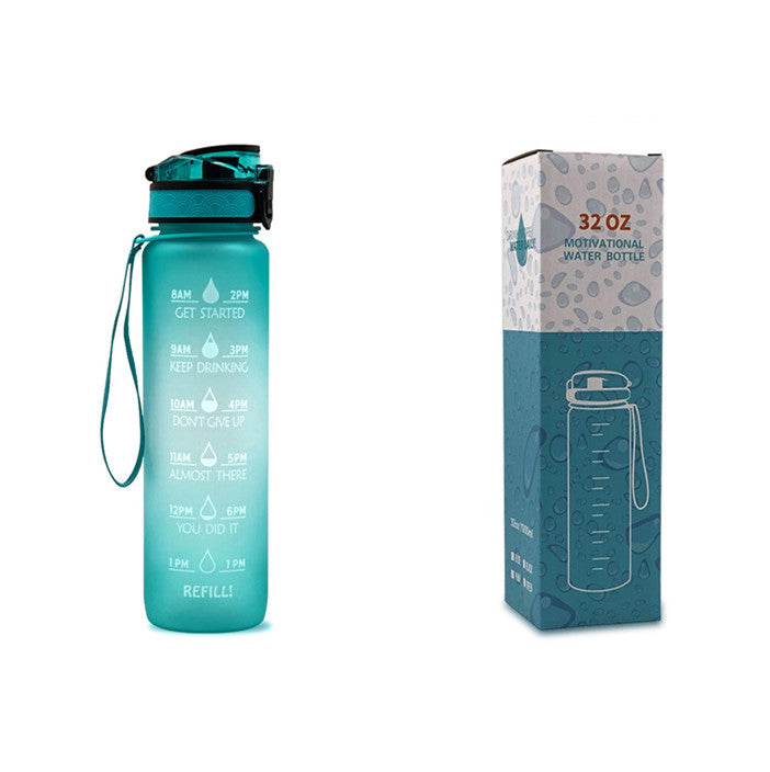 1L Motivational Tritan Water Bottle with Time Marker