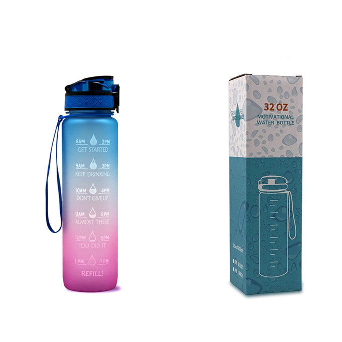 1L Motivational Tritan Water Bottle with Time Marker