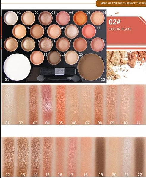 The Novo 22 Colors Eyeshadow & Giltter  Palette Set Family