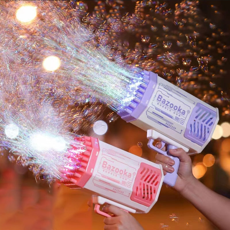 Rocket Bubble Gun with Lights (69 Holes)