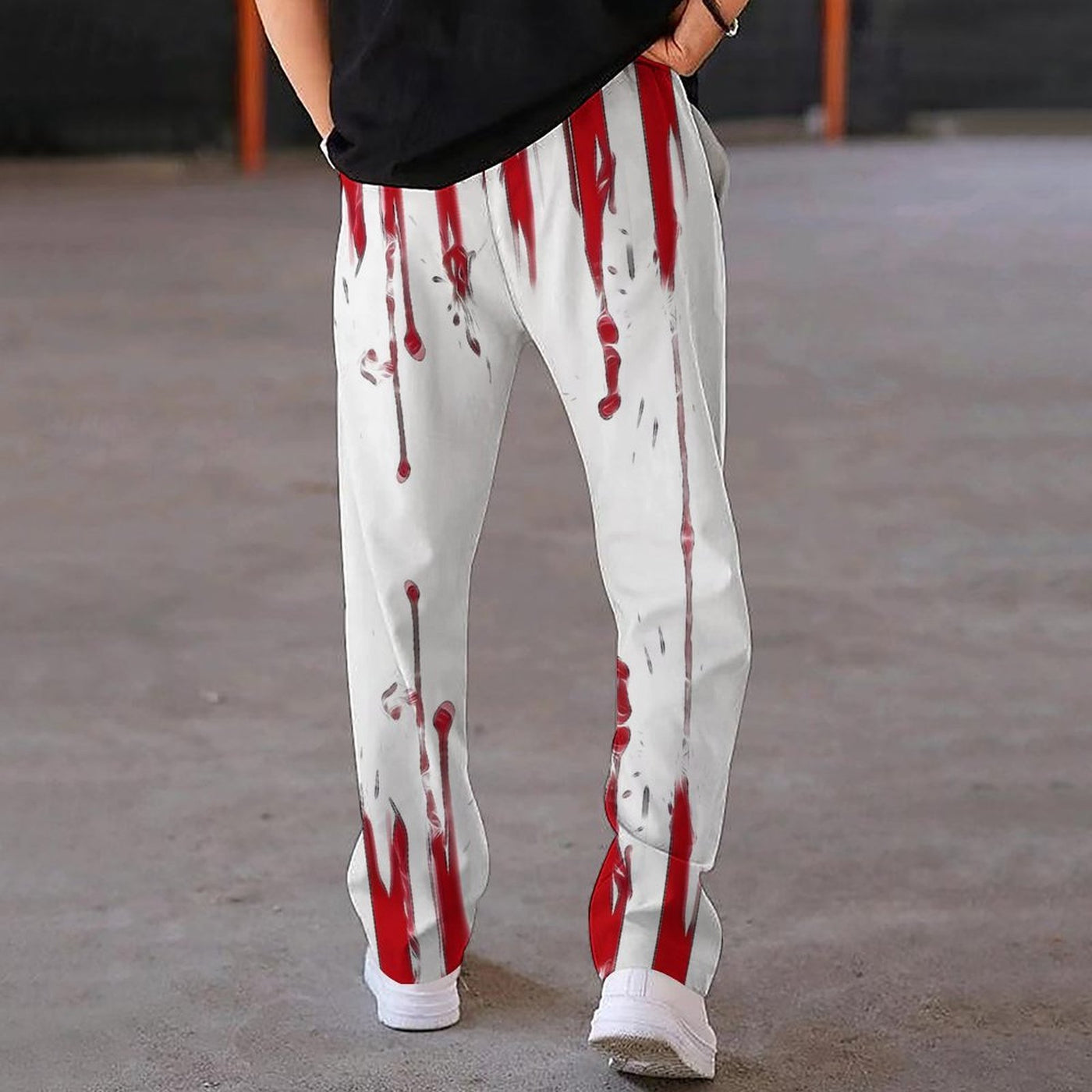 Men's Fashion Casual Patchwork Printed Trousers