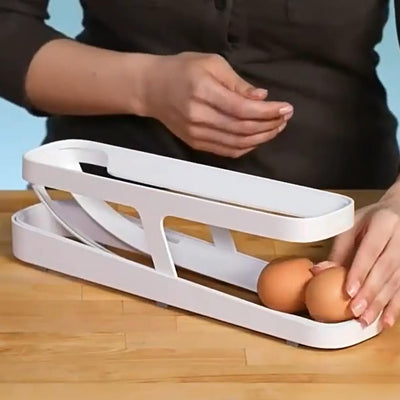 Automatic Egg Scrolling Storage Rack