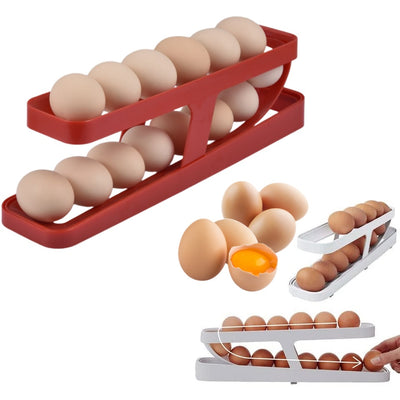 Automatic Egg Scrolling Storage Rack