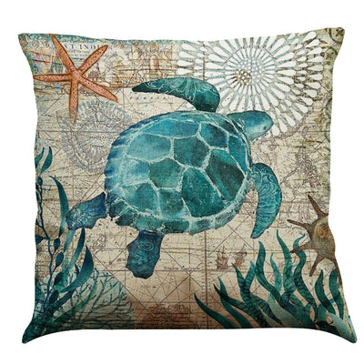 Sea Turtle Printed Cushion Covers