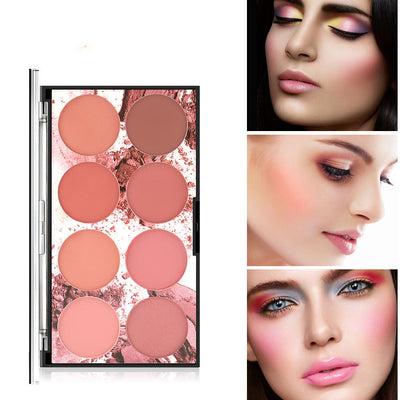 Miss Rose Eight-color Blush Palette Matte Long Lasting Sun Red