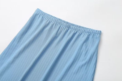 Women's Tube Top Bevel Pleated Skirt