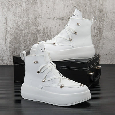 White High-top Board Shoes For Men