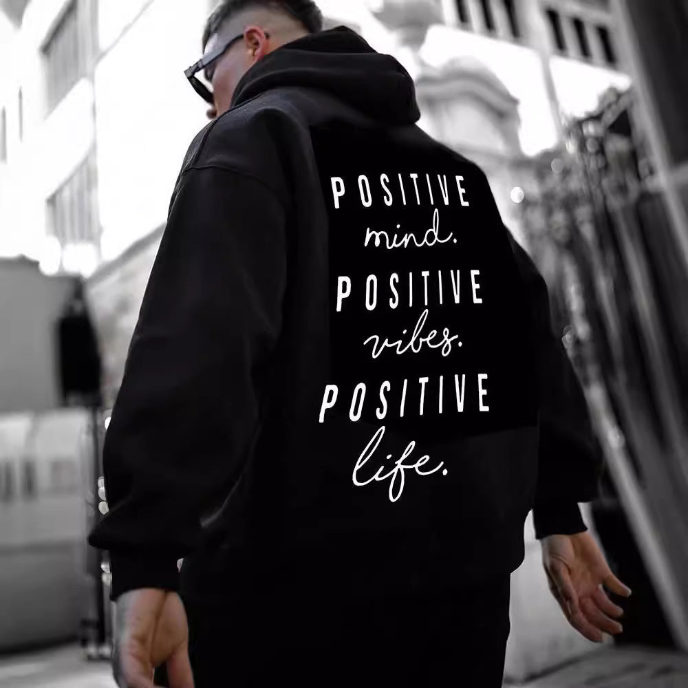 Fall Winter Fashion English Letter Print Hoodie