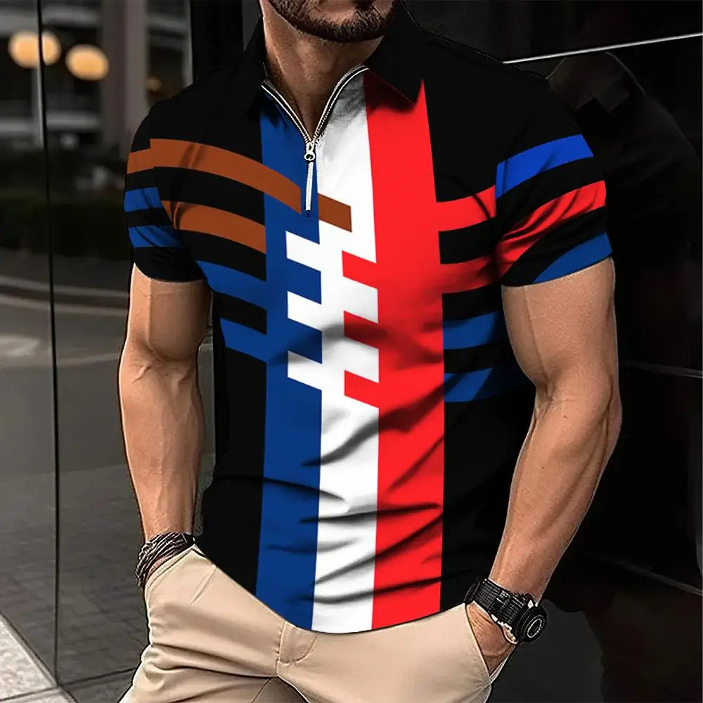 Men's Fashion Plaid Short-sleeved Top