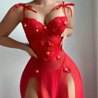 European And American Red Sexy Dress Underwear Women