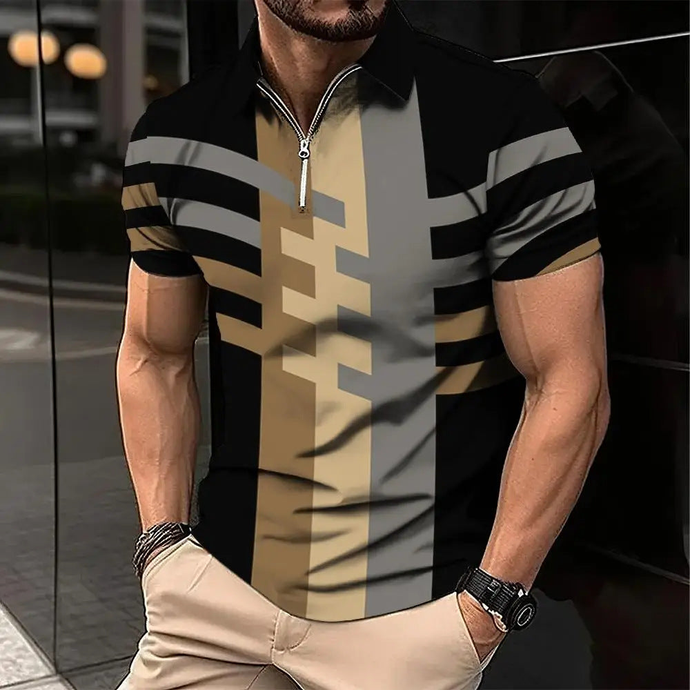 Men's Fashion Plaid Short-sleeved Top