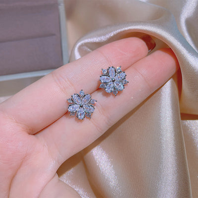 Zircon Flower Jewelry Set for Women